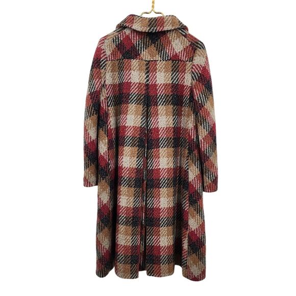 Vintage Long Line Pleated Back Coat Wool ILGWU Union Made Fully Lined - Picture 2 of 16